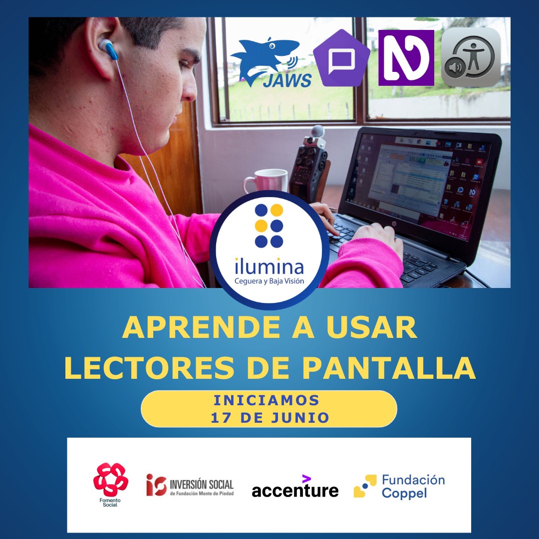 Post invitación al curso de lectores de pantalla
